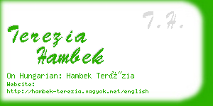 terezia hambek business card